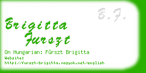brigitta furszt business card